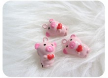 Glöckchen Schweinchen mit Herz